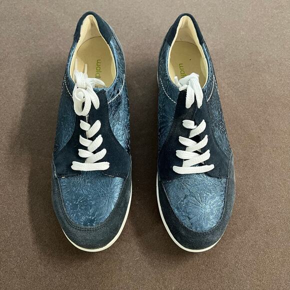 Waldlaufer German Brand Blue Leather & Suede Sneaker UK Size 5 (U.S. 7-7.5) - Picture 7 of 10